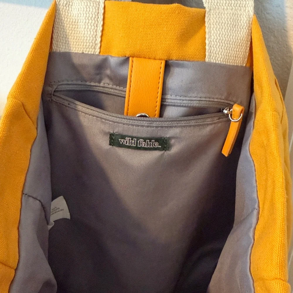 Wild Fable Canvas Tote Bag in Mustard Yellow
